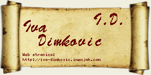 Iva Dimković vizit kartica